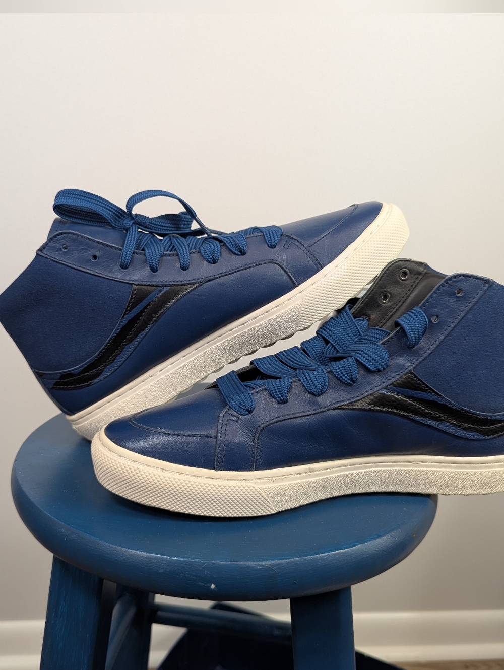 Coach NASA Space Collection Coach G1386 High Tops Retro Sneakers Blue Mens 8.5 - Picture 3 of 16